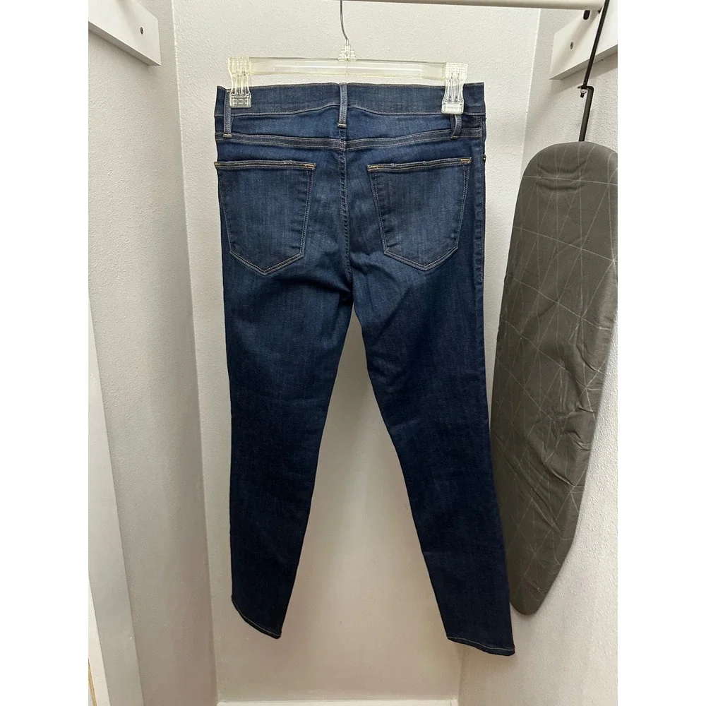 Frame‎ Denim Le High Skinny Jeans Dark Indigo Blue High Rise Size 28